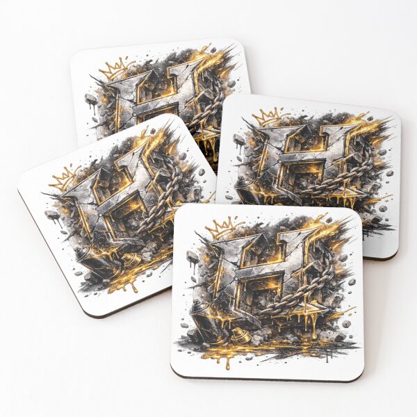 Item preview, Hip Hop Gold Metal Letter H Graffiti designed and sold by NOVR.