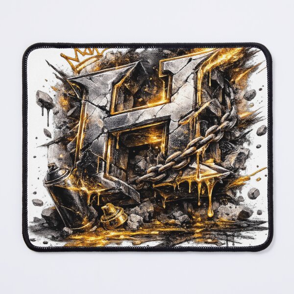 Item preview, Hip Hop Gold Metal Letter H Graffiti designed and sold by NOVR.