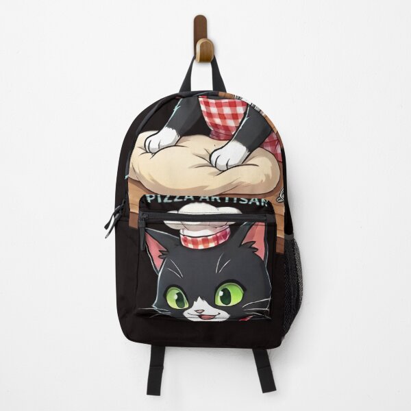 Item preview, Kawaii Black Cat Chef Kneading Pizza Dough Retro Anime Style designed and sold by WalterAdd.