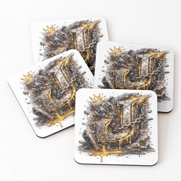 Item preview, Hip Hop Gold Metal Letter J Graffiti designed and sold by NOVR.