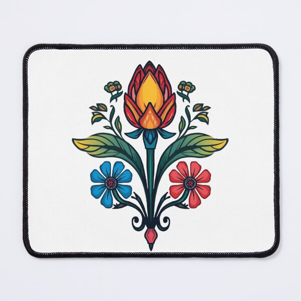 Item preview, Łowicz Rebirth | Slavic Folk Wycinanki Flower Bud | Colorful Spring Design designed and sold by YvkafromPoland.