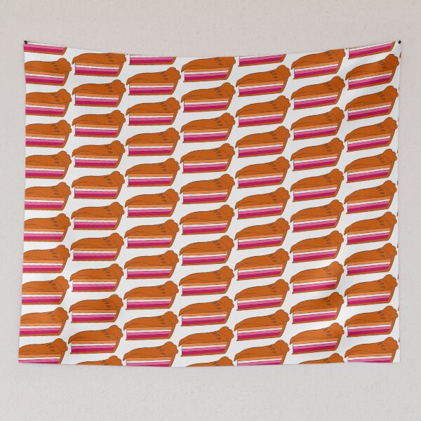 Item preview, Lesbian Slice of Pie Pride Flag designed and sold by HarveyHandcraftsandDesigns.