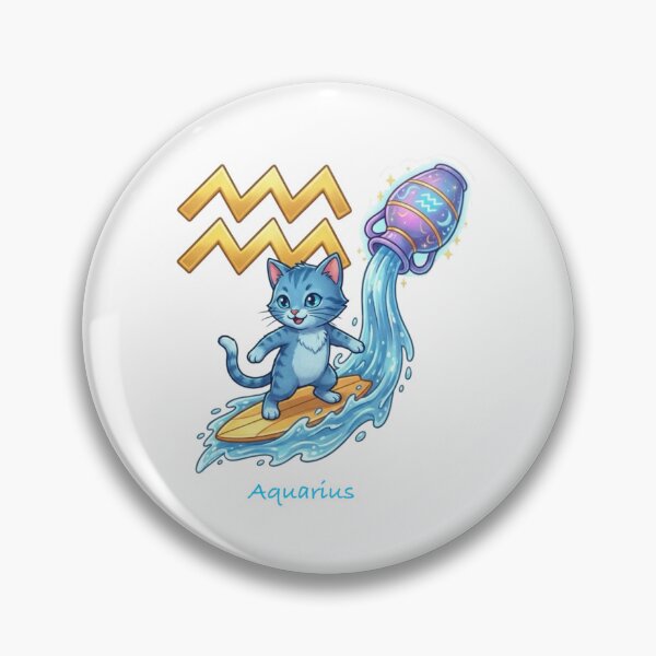 Item preview, ♒ Aquarius - The Skater Cat designed and sold by ToieStore.