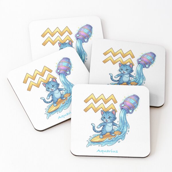 Item preview, ♒ Aquarius - The Skater Cat designed and sold by ToieStore.