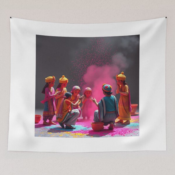 Item preview, Holi Kids Celebration Sticker designed and sold by Teewave-Ashish.