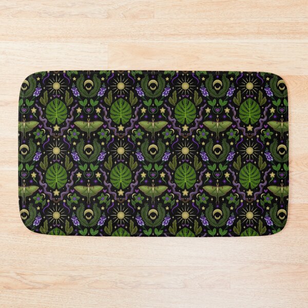 Item preview, Midnight Magic - Botanical Witchy Damask designed and sold by Wonderspell Studio.