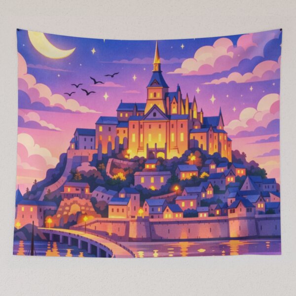 Item preview, Mont Saint-Michel France Travel Illustration designed and sold by MatthewHeights.
