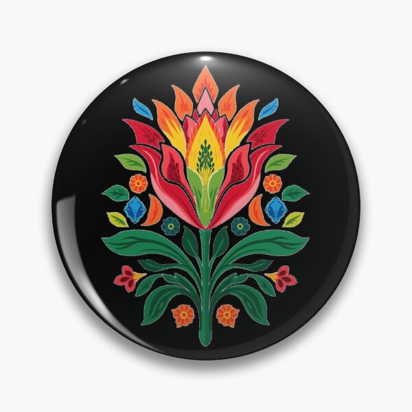 Item preview, Łowicz Rebirth | Slavic Folk Wycinanki Flower Bud | Colorful Spring Design designed and sold by YvkafromPoland.