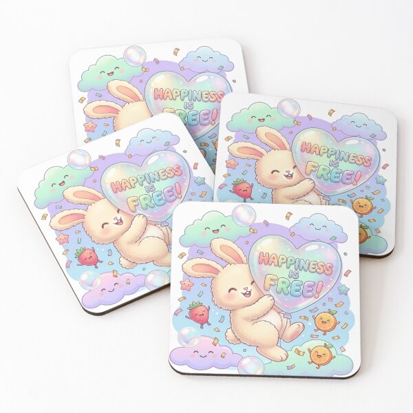 Item preview, International Day of Happiness: Cute Mee Joyful Bunny, Maximalist Dopamine Decor designed and sold by Cute Mee .