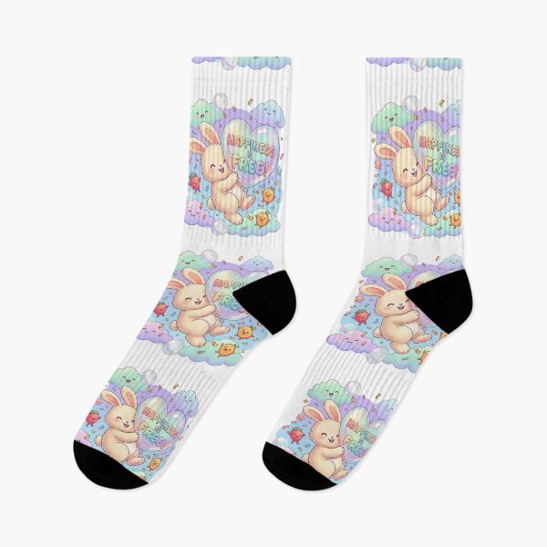 Item preview, International Day of Happiness: Cute Mee Joyful Bunny, Maximalist Dopamine Decor designed and sold by Cute Mee .