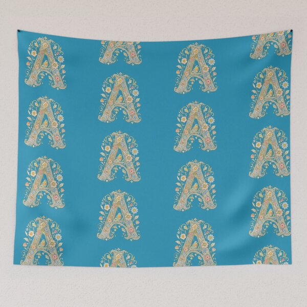 Item preview, Floral Letter A with Bird designed and sold by PallaviS.