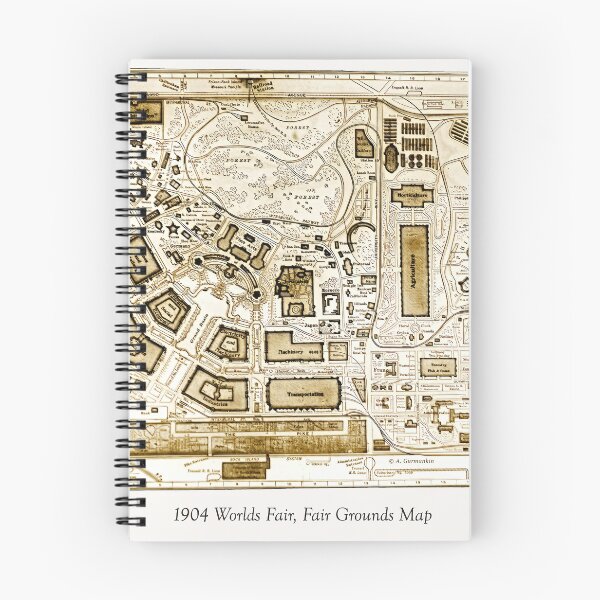 Item preview, St.Louis, Missouri, June 10, 1904, Worlds Fair, Fair Grounds Map designed and sold by AMacGPhilly.