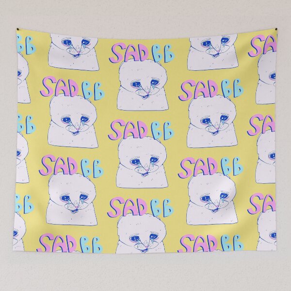 Item preview, sad bb cat meme designed and sold by crestfallenmermaid.