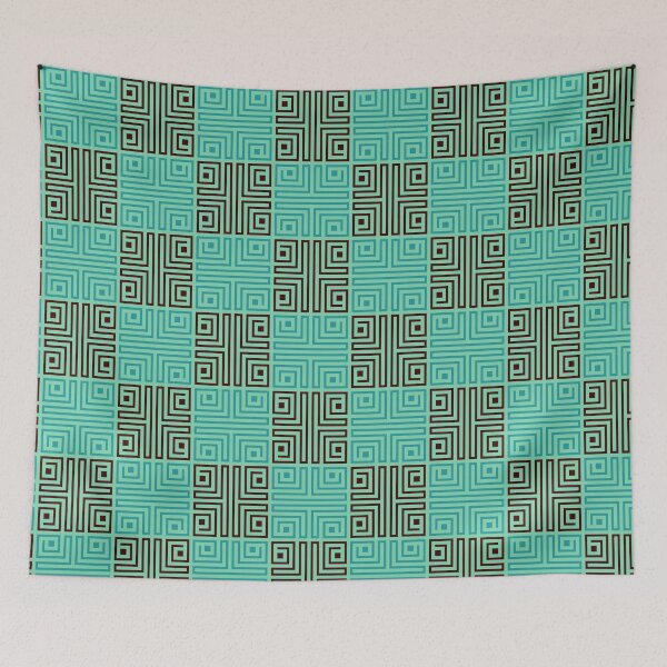 Item preview, Green Oceanic Folk Checkered - Aztec Samoan Tiki  - Retirement Gifts for Mom designed and sold by RoyalStarsPatts.