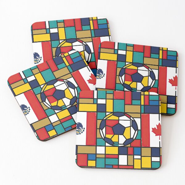 Item preview, Spectacular World Cup Stadiums | Soccer Flags Mexico Canada USA  Geometry designed and sold by BrickByDream.