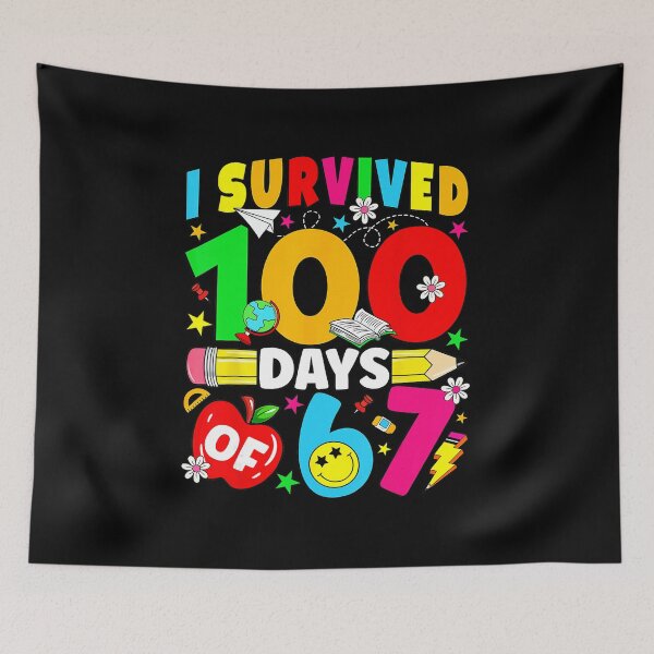 Item preview, I Survived 100 Days of School Colorful Kids Celebration  designed and sold by gladysenglish.