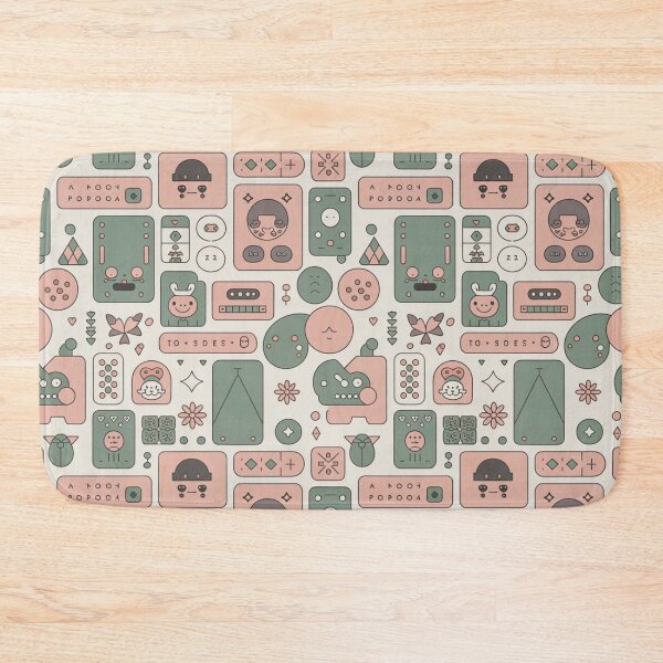 Item preview, Cute Kawaii Retro Abstract Pattern with Cassettes Bugs Elephants Pastel Vibes designed and sold by Midnight Veil Designs.