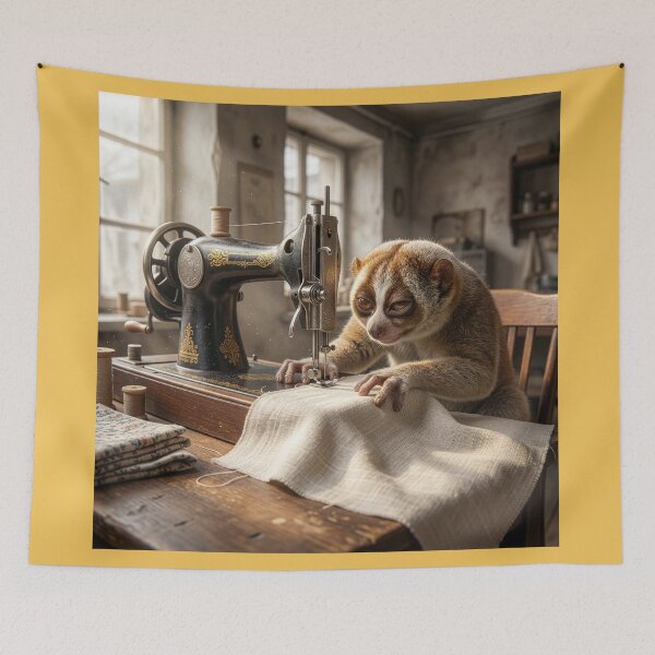 Item preview, Tired Slow Loris Seamstress Has Deadlines to Meet designed and sold by Tridentulus.