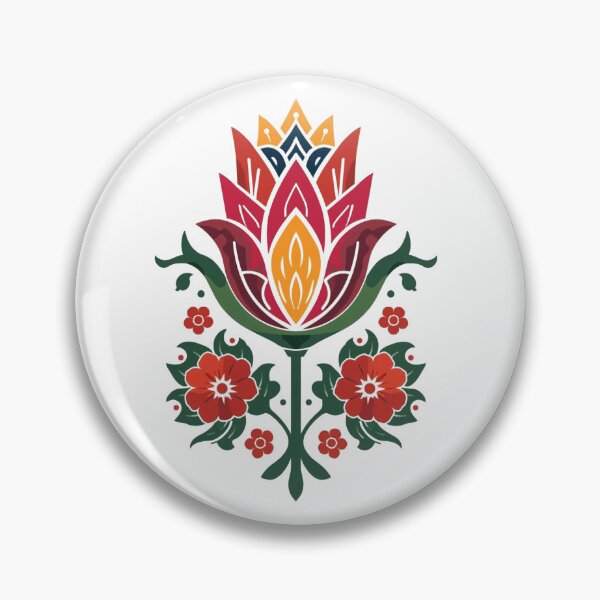Item preview, Łowicz Rebirth | Slavic Folk Wycinanki Flower Bud | Colorful Spring Design designed and sold by YvkafromPoland.
