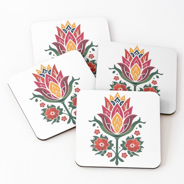 Item preview, Łowicz Rebirth | Slavic Folk Wycinanki Flower Bud | Colorful Spring Design designed and sold by YvkafromPoland.
