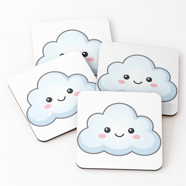 Item preview, Happy Kawaii Cloud - Cute Minimalist Smiling Cloud Art designed and sold by Cute Mee .
