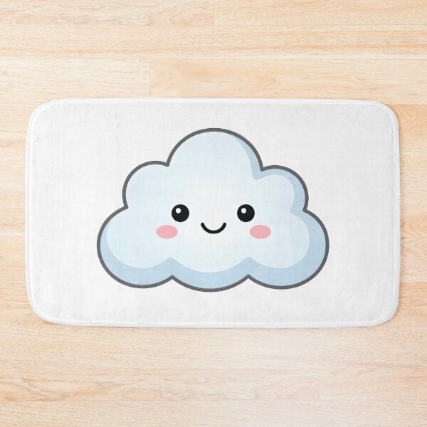 Item preview, Happy Kawaii Cloud - Cute Minimalist Smiling Cloud Art designed and sold by Cute Mee .