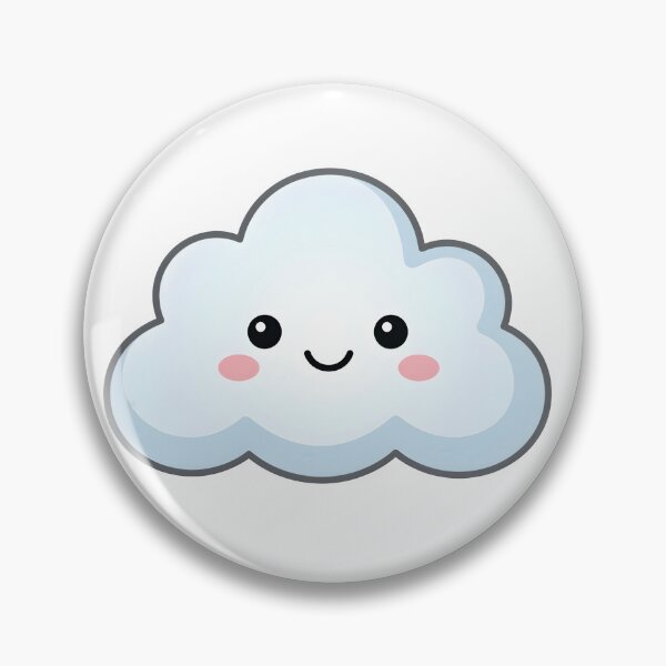 Item preview, Happy Kawaii Cloud - Cute Minimalist Smiling Cloud Art designed and sold by Cute Mee .