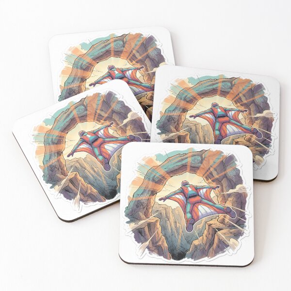 Item preview, Wingsuit Vertige Canyon – Illustration Street Art Pop Art Manga Extreme designed and sold by PLUSHIWORLDtm.