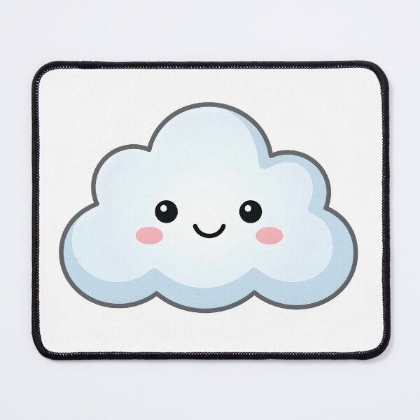 Item preview, Happy Kawaii Cloud - Cute Minimalist Smiling Cloud Art designed and sold by Cute Mee .