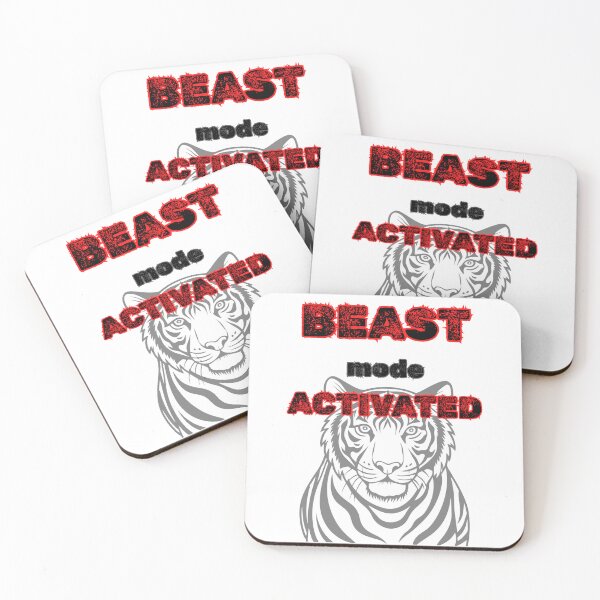 Item preview, Beast Mode Activated Tiger Fitness Quote designed and sold by Snedsdigital.