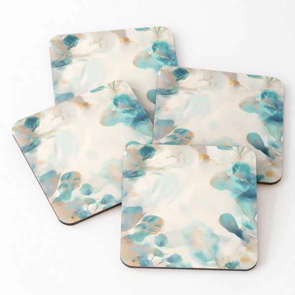 Item preview, Ethereal Teal Leaves – Soft Botanical Dreamscape designed and sold by The Style Weave.