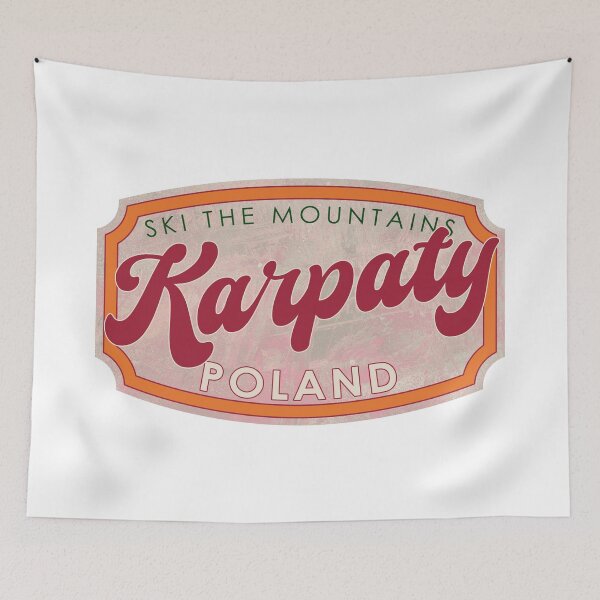 Item preview, Karpaty, Poland, Ski, textured skiing badge designed and sold by Wanderful-roads.