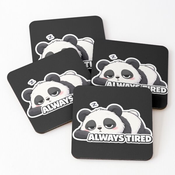 Item preview, Always Tired panda exhausted funny lazy design designed and sold by LazyMoodStudio.