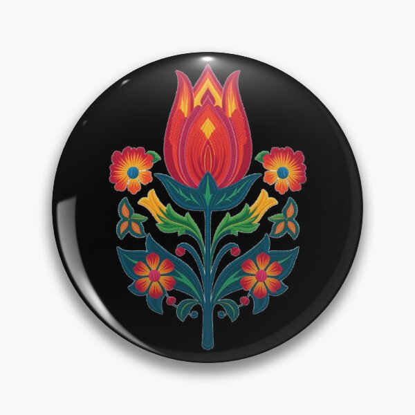 Item preview, Łowicz Rebirth | Slavic Folk Wycinanki Flower Bud | Colorful Spring Design designed and sold by YvkafromPoland.