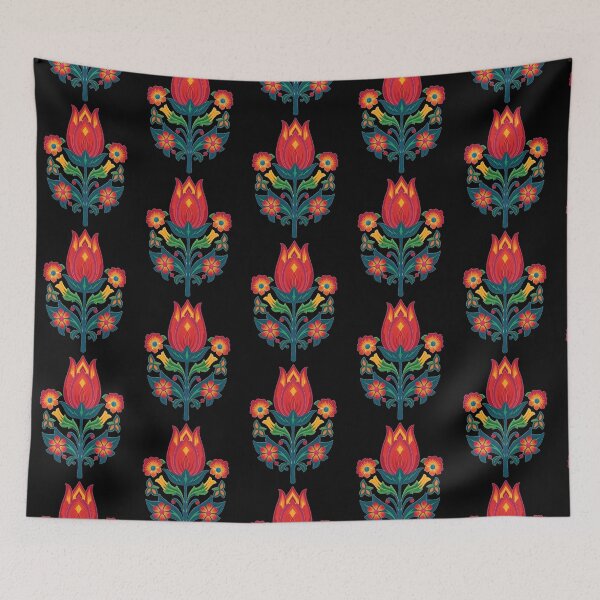 Item preview, Łowicz Rebirth | Slavic Folk Wycinanki Flower Bud | Colorful Spring Design designed and sold by YvkafromPoland.
