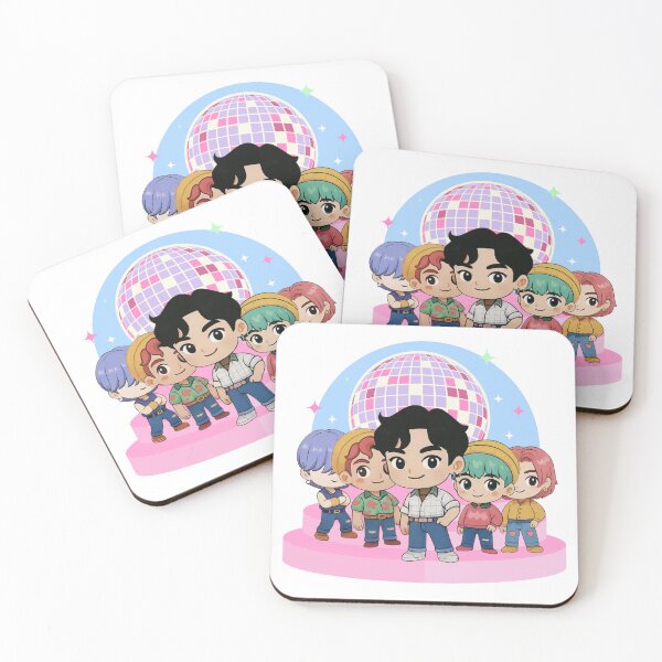 Item preview, Fiesta disco chibi del grupo de K-pop Saja Boys designed and sold by SweetFury.