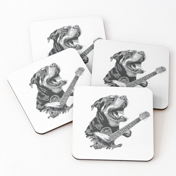 Item preview, Dog playing guitar in a cool style designed and sold by anytka.