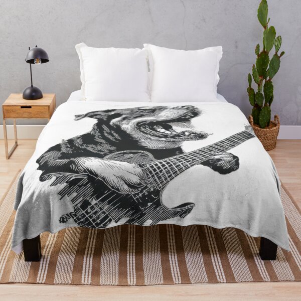Item preview, Dog playing guitar in a cool style designed and sold by anytka.