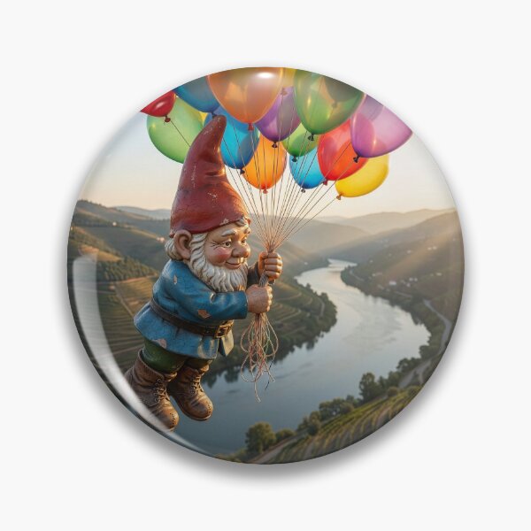 Item preview, Gnome Flies Over Blue Dragon River in Portugal designed and sold by Tridentulus.