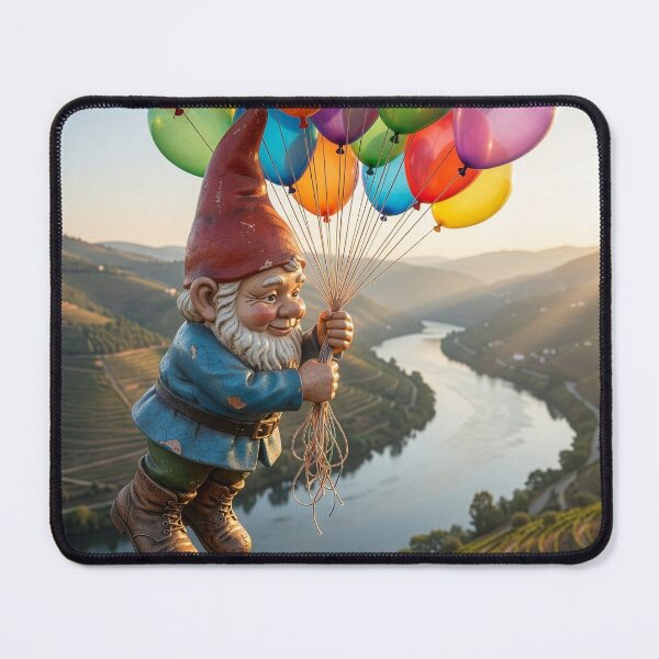 Item preview, Gnome Flies Over Blue Dragon River in Portugal designed and sold by Tridentulus.