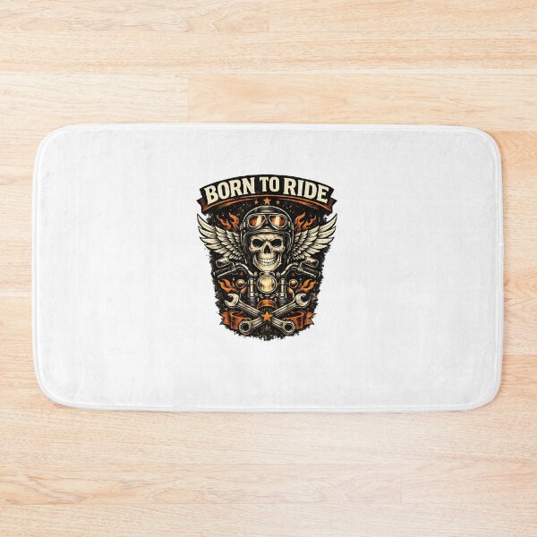 Item preview, Born To Ride Biker Skull T-Shirt, Clothes, Gifts – Vintage Motorcycle Rider Design designed and sold by MartinioArtStudio.