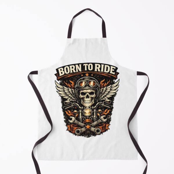 Item preview, Born To Ride Biker Skull T-Shirt, Clothes, Gifts – Vintage Motorcycle Rider Design designed and sold by MartinioArtStudio.