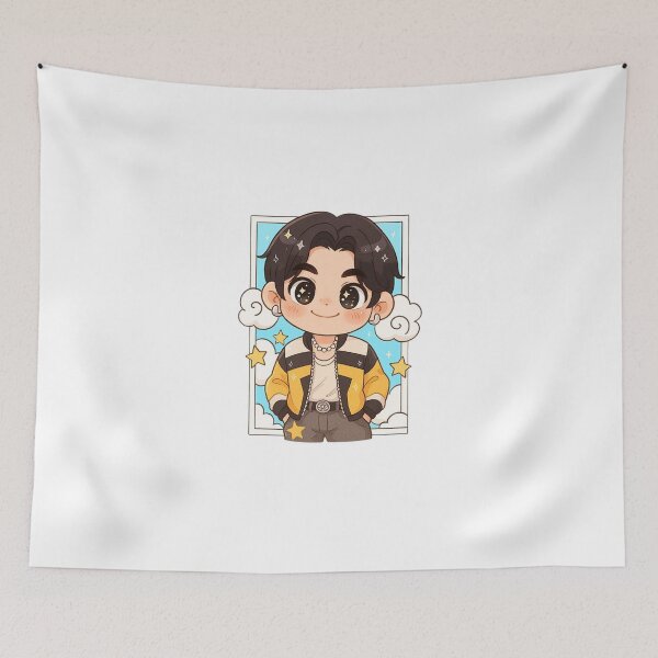 Item preview, Cute Chibi Saja Boys K-pop Group Leader designed and sold by SweetFury.