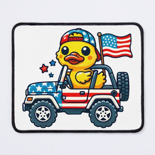 Item preview, Cute Patriotic Rubber Duck Sticker American Flag Ducky USA 4x4 Off Road Design designed and sold by MaulCabral Designs.