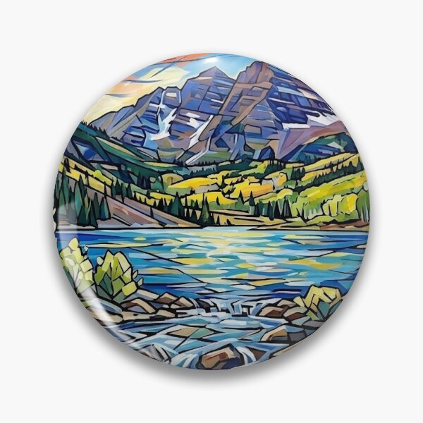 Item preview, Colorful Aspen Trees Mountain Lake Colorado Landscape Art designed and sold by Meteor Destroyer.