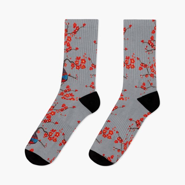 Item preview, BIRD CHERRY BLOSSOM grey designed and sold by Zamen.