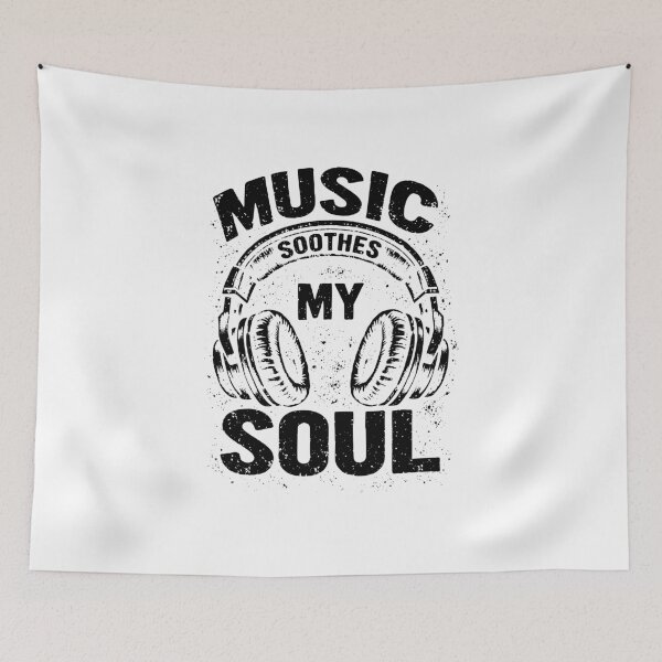 Item preview, Music Soothes My Soul Vintage Headphone Music Lover Musician designed and sold by faridman.