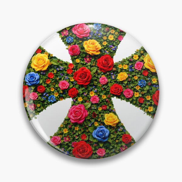 Item preview, Floral Templar Cross designed and sold by hundred stories.