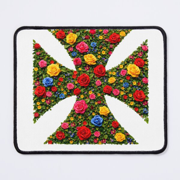 Item preview, Floral Templar Cross designed and sold by hundred stories.