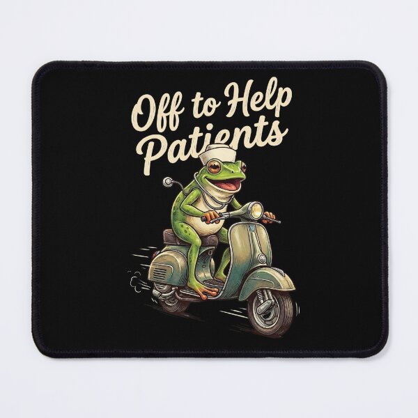 Item preview, Off to Help Patients Funny Nurse Frog Meme Humor designed and sold by VGAfanatic.